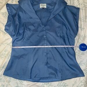 Banned Apparel Size L Blue Button Up Blouse
